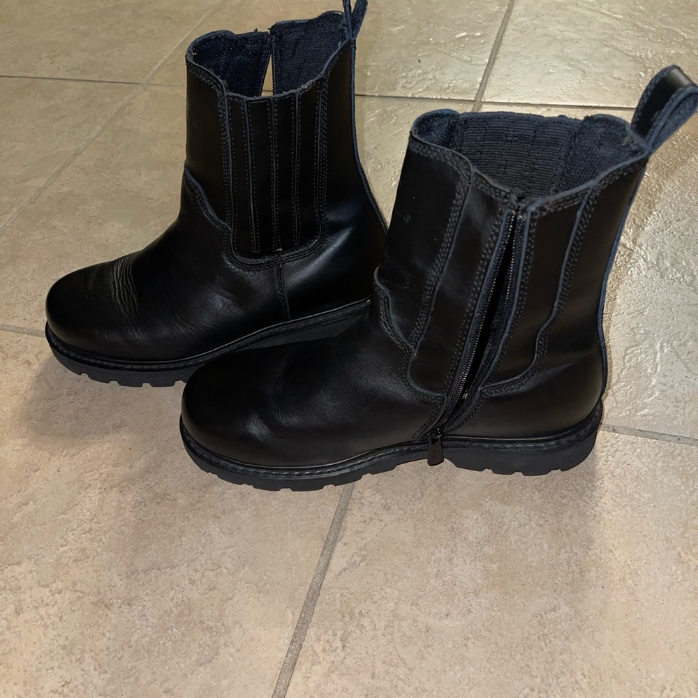 Mens, size 9.5, black, Ridge zip up boots
